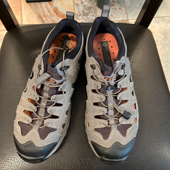 Men’s Athletic Sandals, Gray, Black, Orange, Hi-Tec, Size 10, Good Condition - Picture 1 of 7